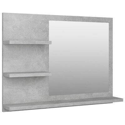 vidaXL Vonios kambario veidrodis, betono pilkas, 60x10,5x45cm, MDP