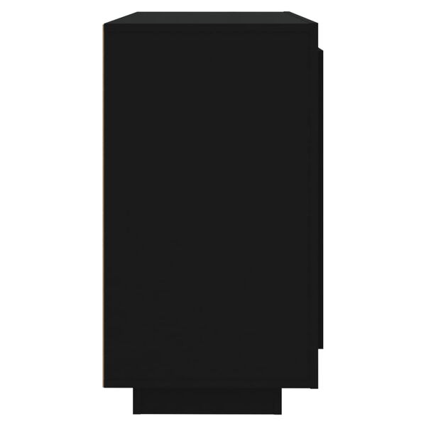 vidaXL Šoninė spintelė, juodos spalvos, 80x40x75cm, apdirbta mediena