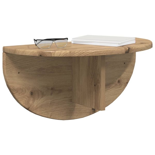 vidaXL Sieninė lentyna 2 pcs Amatininkų ąžuolas 48 x 24 x 24 cm