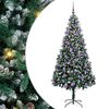 vidaXL Dirbtinė Kalėdų eglutė Žalia 210 cm PVC ir Plienas ir Plastikas