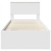 vidaXL Lovos rėmas su galvūgalio Balta 90 x 200 cm Apdirbta mediena