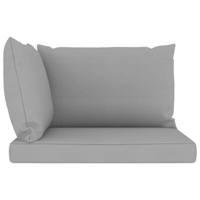 vidaXL Keturvietė sodo sofa su pilkos spalvos pagalvėlėmis