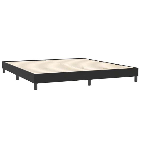 vidaXL Box Spring Lova su čiužiniu Juodas 180x220 cm aksomas