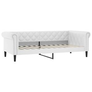vidaXL Sofa, baltos spalvos, 80x200cm, dirbtinė oda