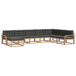vidaXL Lauko sofos komplektas 8 vnt. Balta ir antracito