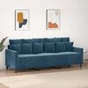 vidaXL Trivietė sofa, mėlynos spalvos, 180cm, aksomas