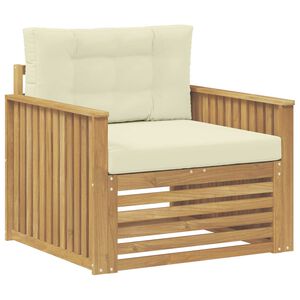 vidaXL Lauko sofa Poliesteris Balta