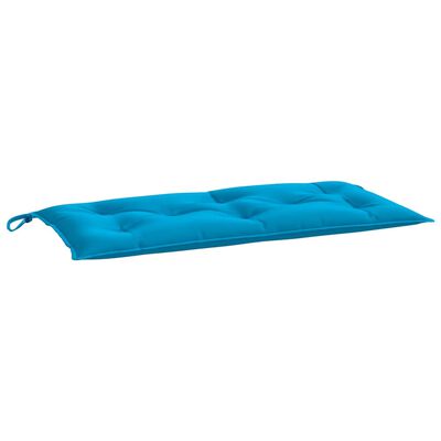 vidaXL Sodo suoliuko pagalvėlė, šviesiai mėlyna, 110x50x7cm, audinys