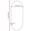 vidaXL Prie sienos montuojamas veidrodis, juodas, 45x100cm, ovalus