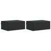 vidaXL Sieninis naktinis staliukas 2 vnt. Juoda 49 x 34,5 x 20 cm
