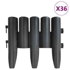 vidaXL Vejos pertvaros, 36vnt., antracito spalvos, 10m, PP