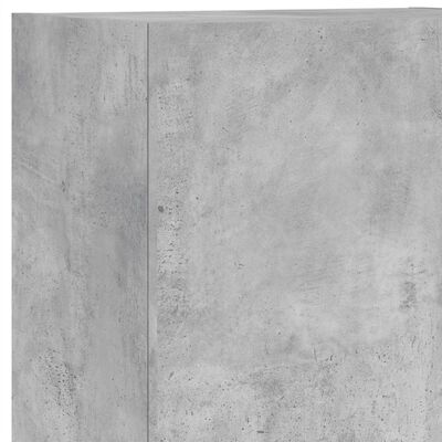 vidaXL Sieninė TV sekcija, 5 dalių, betono pilka, apdirbta mediena