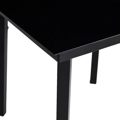vidaXL Sodo valgomojo baldų komplektas, 5 dalių, juodos spalvos
