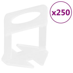 vidaXL Plytelių i&scaron;lyginimo spaustukai, 250vnt., 1mm