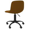 vidaXL Pasukama valgomojo kėdė, rudos spalvos, aksomas