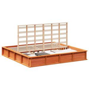 vidaXL Lovos rėmas Va&scaron;ko ruda 200 x 200 cm Kietos pu&scaron;ies mediena