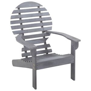 vidaXL Adirondack kėdė, pilkos spalvos, akacijos medienos masyvas