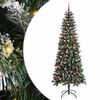 vidaXL Dirbtinė Kalėdų eglutė Žalia 210 cm PVC, plastikas ir plienas
