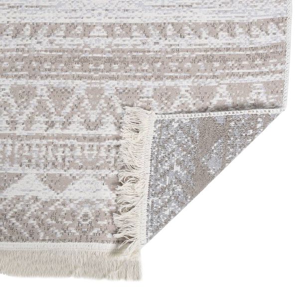 vidaXL Kilimėlis, smėlio spalvos, 120x180cm, medvilnė