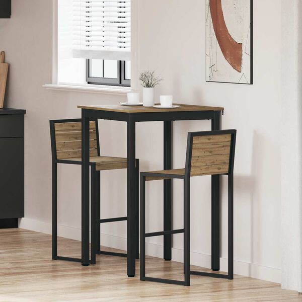 vidaXL Stovintis Baro Stalas Apdirbta mediena