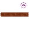 vidaXL Vejos apvadai, 50vnt., 15x103cm, lankstus Corten plienas