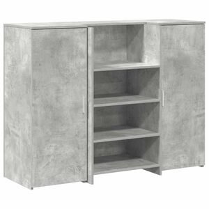 vidaXL Registratūra, betono pilkas, 135x50x103,5 cm, apdirbta mediena