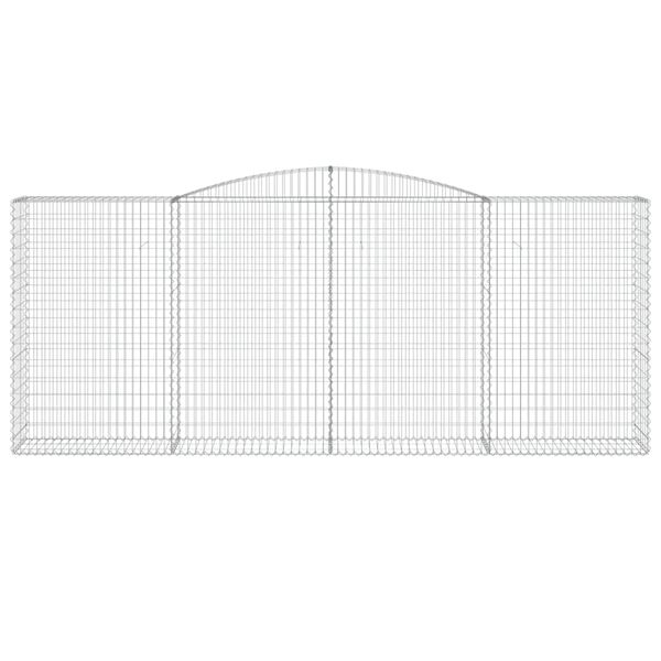 vidaXL Išlenkti gabiono krepšiai, 5vnt., 400x50x160/180cm, geležis