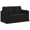 vidaXL Sofa 2 pcs Juoda 139 x 78 x 80 cm audinys