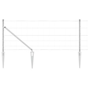 vidaXL Tvorelės stulpas Cinkuotas 25 x 0,8 m Plienas