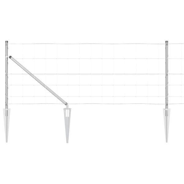 vidaXL Tvorelės stulpas Cinkuotas 25 x 0,8 m Plienas