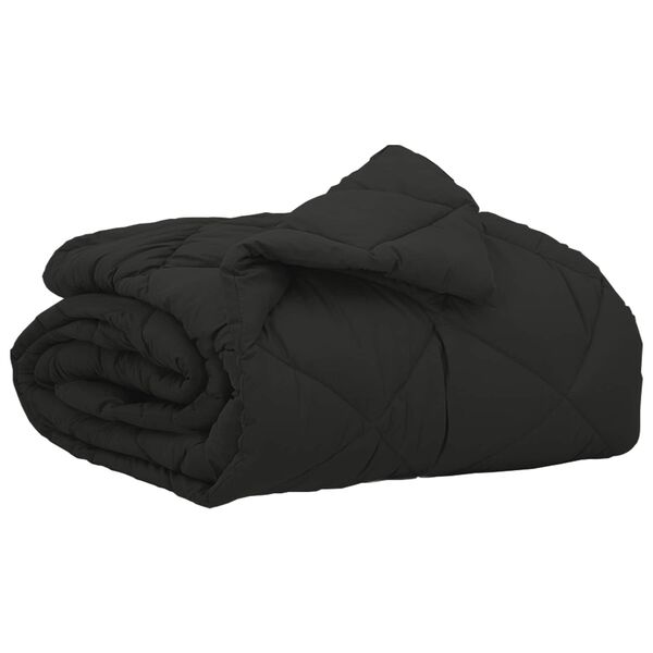 vidaXL Vasaros antklodė Juodas 200 x 155 cm Mikropluo&scaron;tas