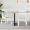 vidaXL Valgomojo kėdės 2 pcs Balta 43 x 54 x 89 cm Kietas gumos medis