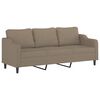 vidaXL Trivietė sofa su pakoja, taupe spalvos, 210cm, audinys