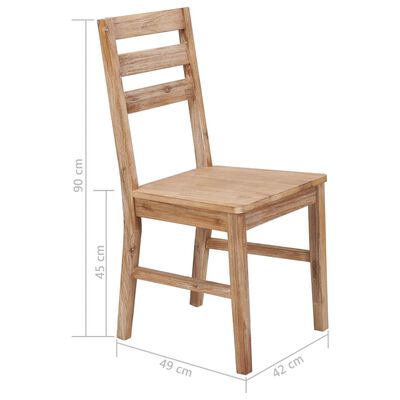vidaXL Valgomojo kėdės, 6 vnt., akacijos medienos masyvas