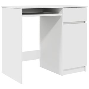 vidaXL Ra&scaron;omasis stalas, baltos spalvos, 86x49x76 cm, apdirbta mediena