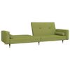 vidaXL Dvivietė sofa-lova su pakoja, &scaron;viesiai žalios spalvos, aksomas