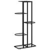 vidaXL Stovas augalams, 5 lentynos, juodas, 43x22x98cm, metalas