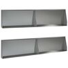 vidaXL Sienelė 4 vnt. 100 x 12 x 40 cm Galvanizuotas plienas Sidabrinė