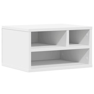 vidaXL Spausdintuvo stovas, baltas, 40x32x22,5cm, apdirbta mediena