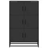 vidaXL Highboard Black 68x35x106,5 cm Mediena ir metalas
