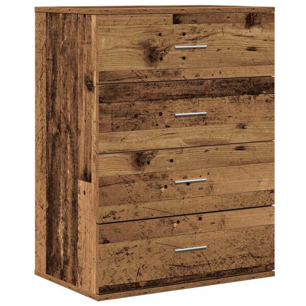 vidaXL Kabalas su stalčių Senas medis 60 x 39 x 80 cm Apdirbta mediena