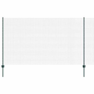 vidaXL Suvirintas vielos tvora su stulpeliais 25 x 1,4 m Žalia
