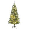 vidaXL Dirbtinė Kalėdų eglutė su 300 LED/žaisliukais ir sniegu, 210cm