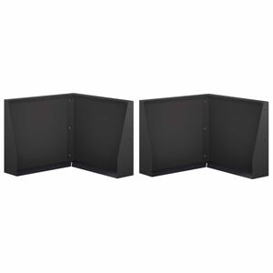 vidaXL Sienelė 2 vnt. 50 x 50 x 30 cm Plienas Juoda