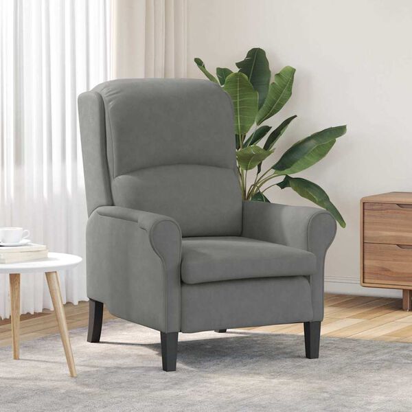 vidaXL krėslas Tamsiai pilka 76 x 94 x 102 cm Mikropluoštas