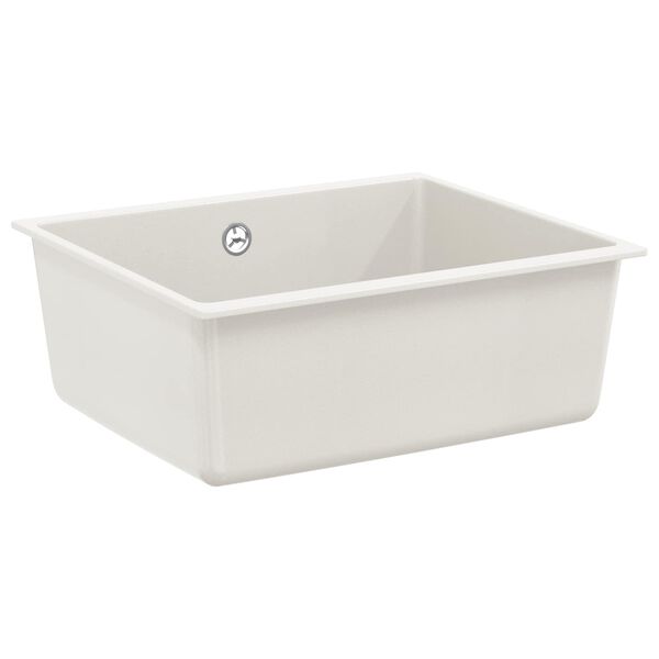 vidaXL Kriauklė Balta 530 x 460 mm 80% Kvarcas ir 20% Derva