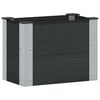vidaXL Paauk&scaron;tinta sodo lova Juoda 50 x 30 x 36 cm WPC ir aliuminis