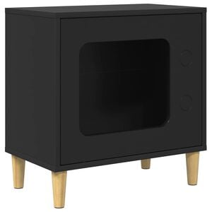 vidaXL Katės namelis Juoda 51 x 30 x 52 cm Apdirbta mediena