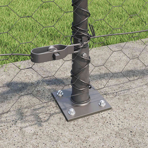 vidaXL Tvorelės stulpas Pilka 50 x 0,5 m (50 mm tinklas)