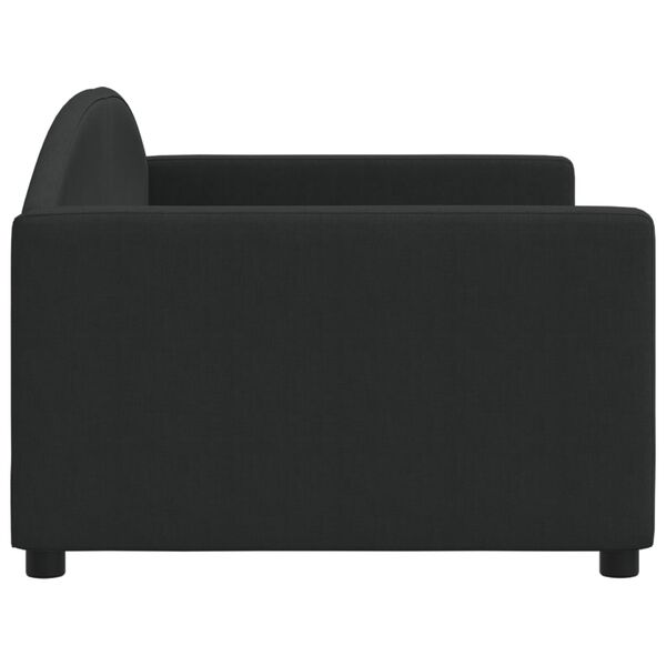 vidaXL Sofa, juodos spalvos, 90x190cm, audinys